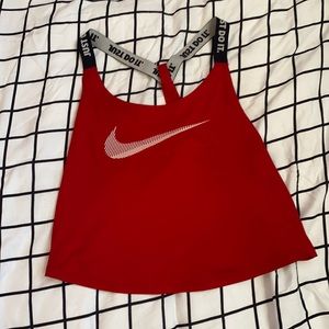 Red racer back Nike top!!!